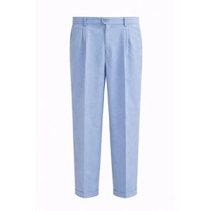 Trust Mens Light Blue Linen Rayon Blend Flat Front Dress Pants W36 L30 Slacks